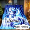 Custom Name Mythic Unicorn Dreams Blanket  Ideal Bedding Blanket Perfect for Travel, Camping, Living Rooms, Offices, Sofas, Fan Christmas gift