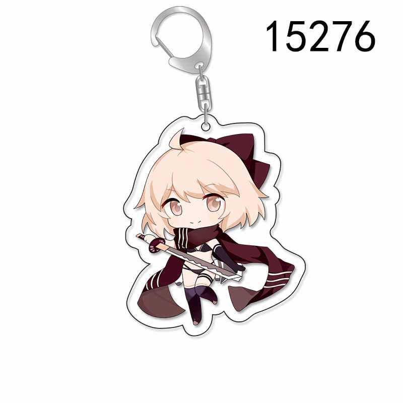 FGO Anime Keychain: Little Sun Tower Meow Gun Daikoku Merlin, Enkidu, Golden Flash, Okita Souji Pendant. 5 cm