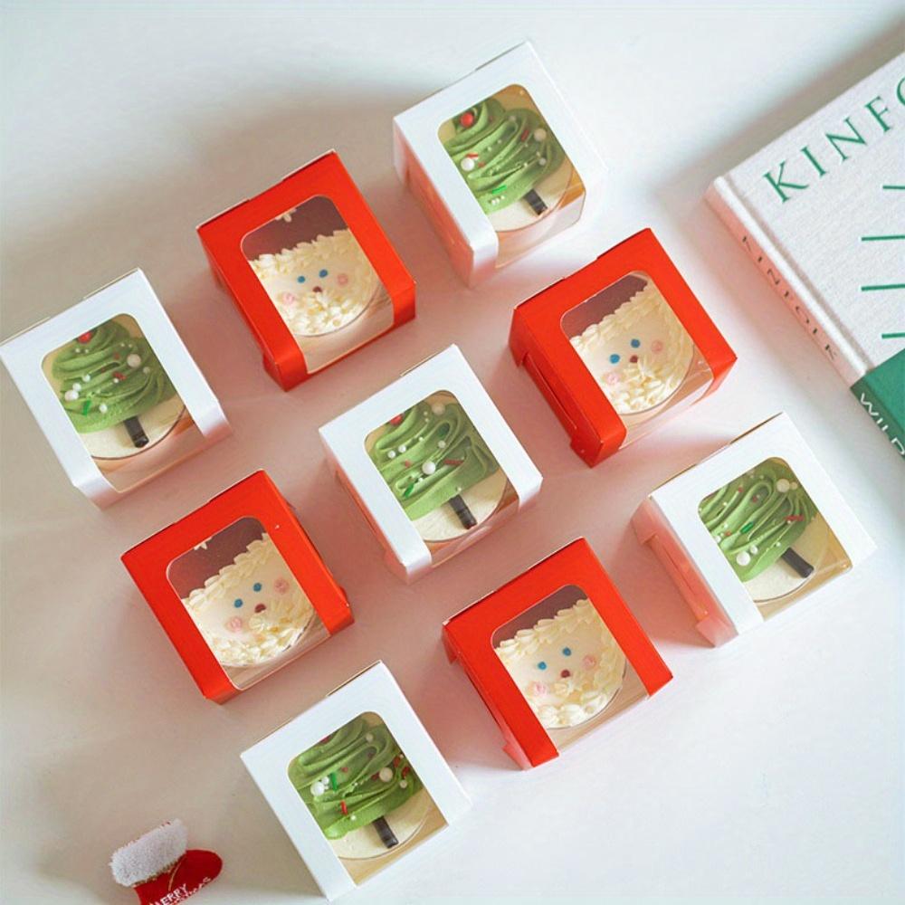 50pcs Gift Box with Transparent Window Gift Packaging Box for Kraft Paper Treat Boxes for Wedding Birthday Shower Party Favor Gift Wrap Box for Soap