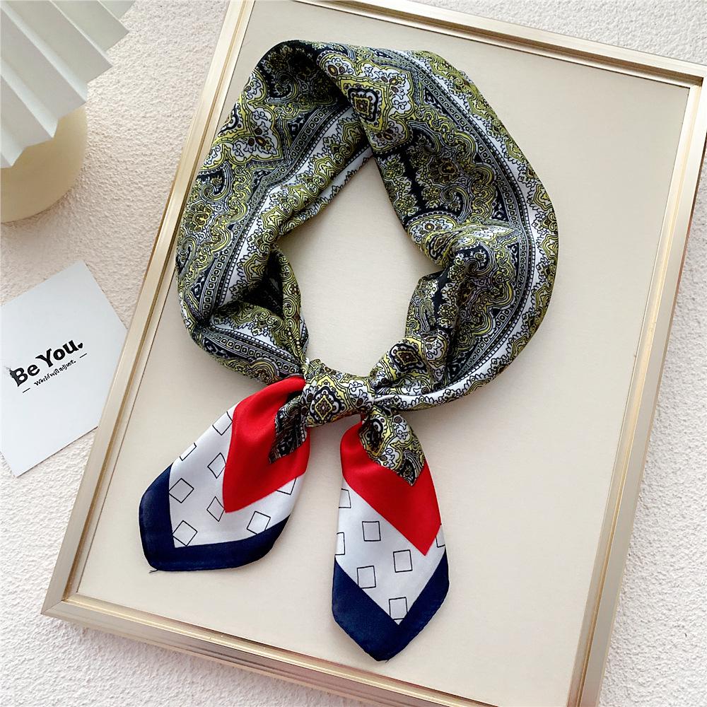 70 Silk Square Scarves for Women - Fashionable Lightweight Neck Protection for Spring, Summer, Autumn. Perfect for Matching Shirts & Ideal for Moms.