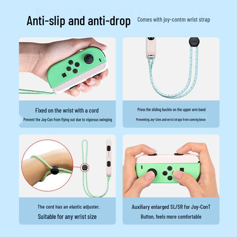 Compatible 1st Gen Switch Console Joy-Con Controllers with Detachable Slide Rail & Wrist Strap