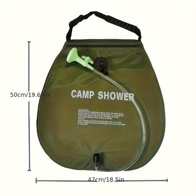 20L Portable Solar Camping Shower Bag Outdoor Hiking Heating Water Bag