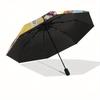 Snow White,Dwarfs Automatic Opening and Closing Umbrella - 8-rib Reinforced Folding Design, Lightweight and Portable, Suitable for Daily Bus