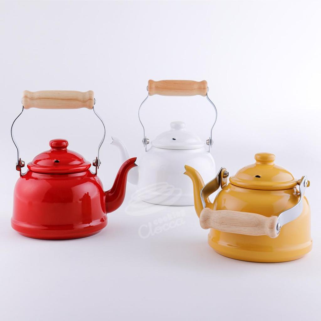 Fuji Enamel Beams Mini Induction Kettle, 0.9L, Compatible, Yellow, BMS09TK.CR