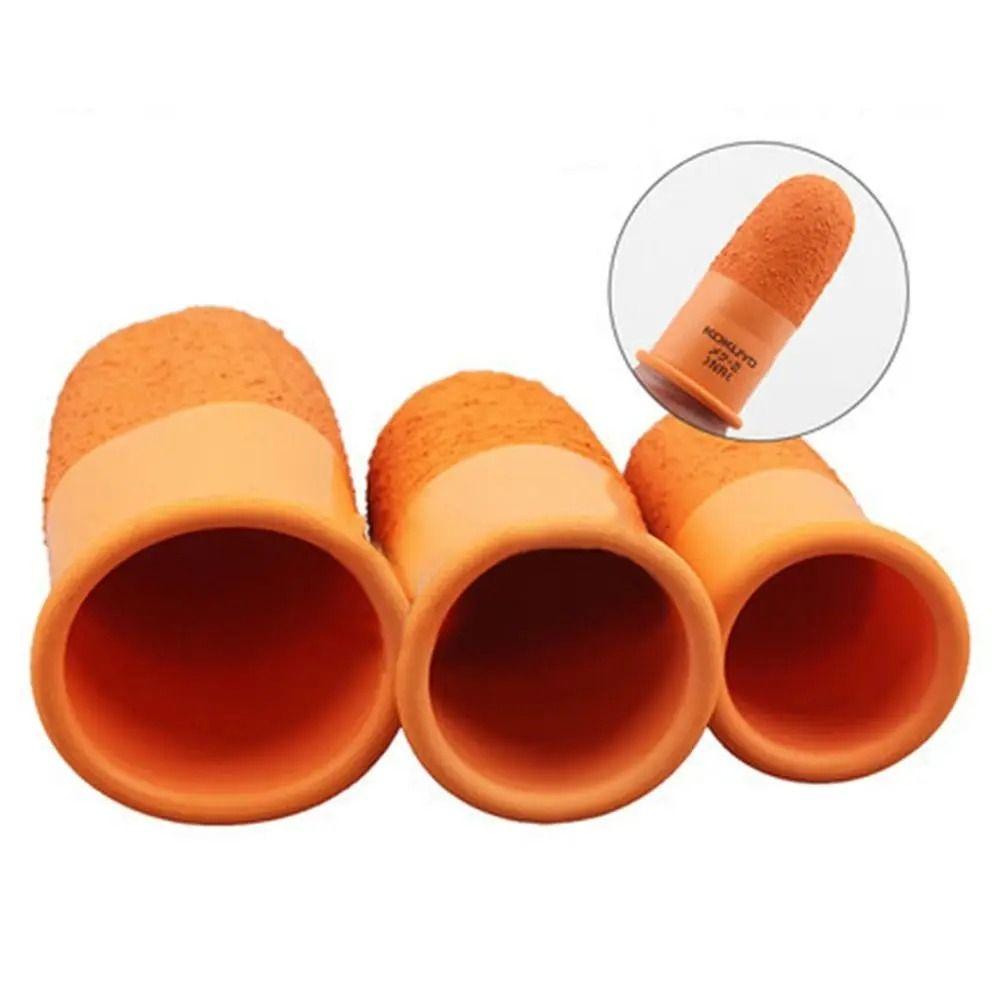 Multi-purpose Non-slip Finger Cover Natural Rubber Orange Finger Cots  Finger Craft