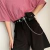 Super Cool Black Leather Punk Bag Belt Sweet Design Chain Belt with Bag Ins High Fashion New