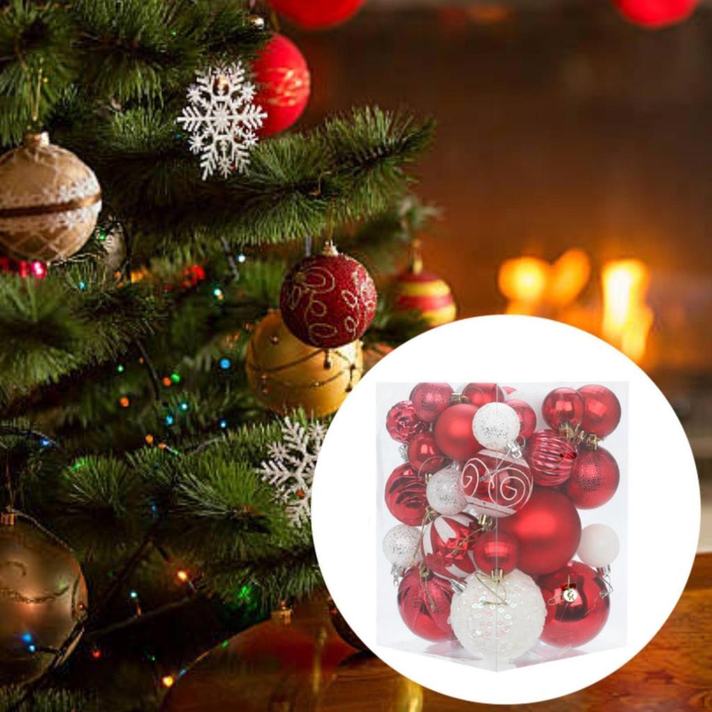 36 Piece Set for Christmas Tree Decoration, Hanging Balls Festivities