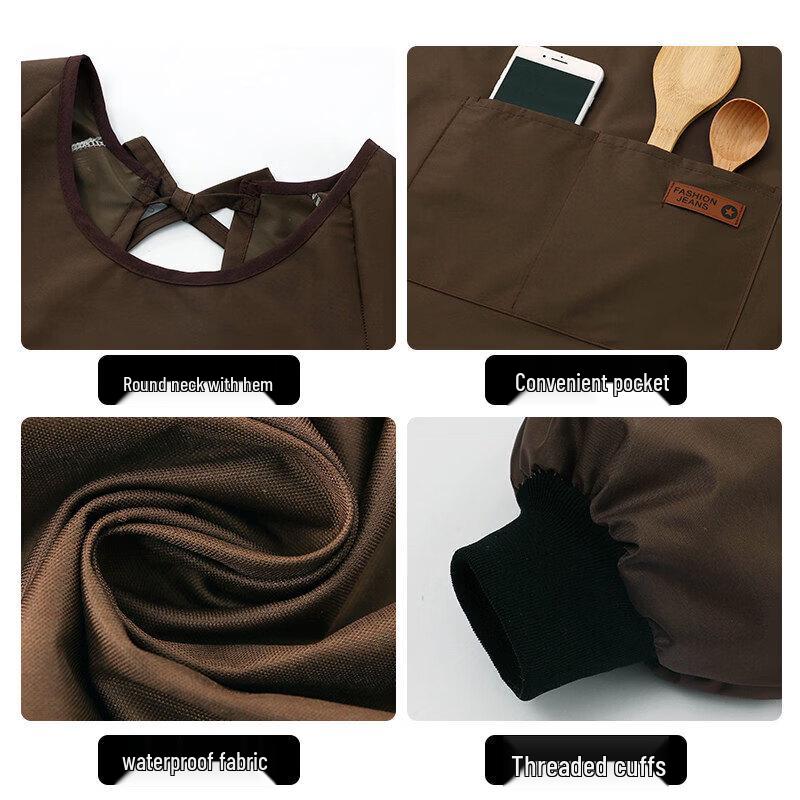 Unisex Waterproof Long-Sleeved Kitchen Apron