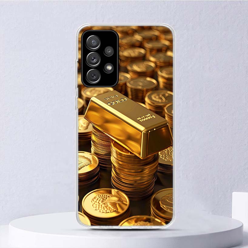Fine Gold Pattern Printing Soft Case For Samsung Galaxy A52 A42 A32 A22 A12 A02S Phone Cover A50 A51 A70 A71 A41 A31 A21S A40 A3