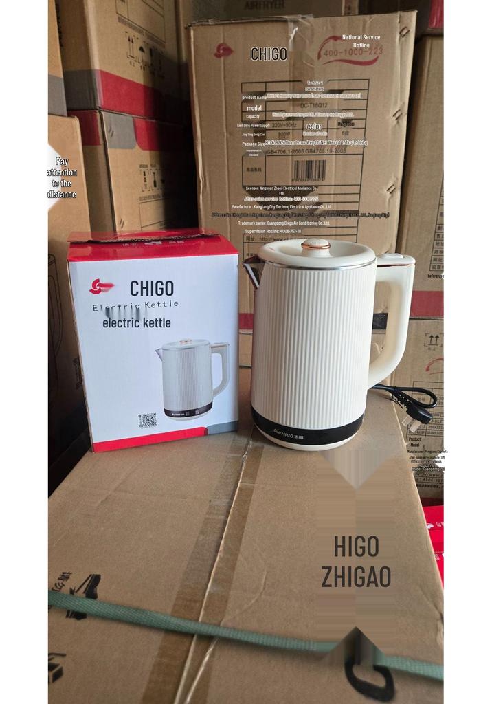 Zhigao Household Electric Kettle with Auto Power-off, Large Capacity, and Insulation for Dormitories.