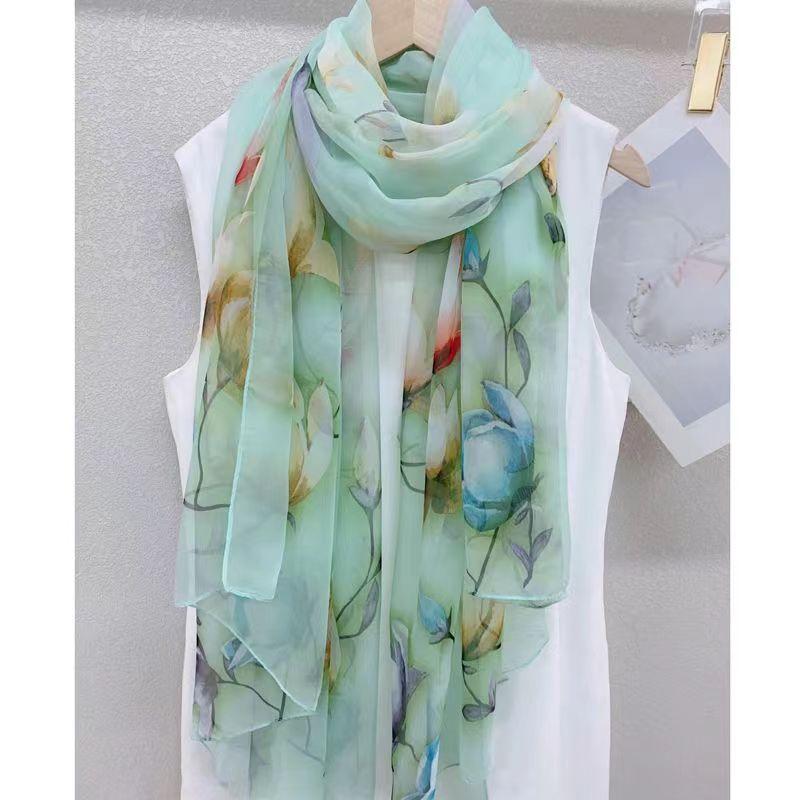 Silk Scarf Fashion Neck Oversize  Foulard Female Headbanda Luxury Hijab Women Warm Pashmina Scarves Echarpe Shawl Large Wrap
