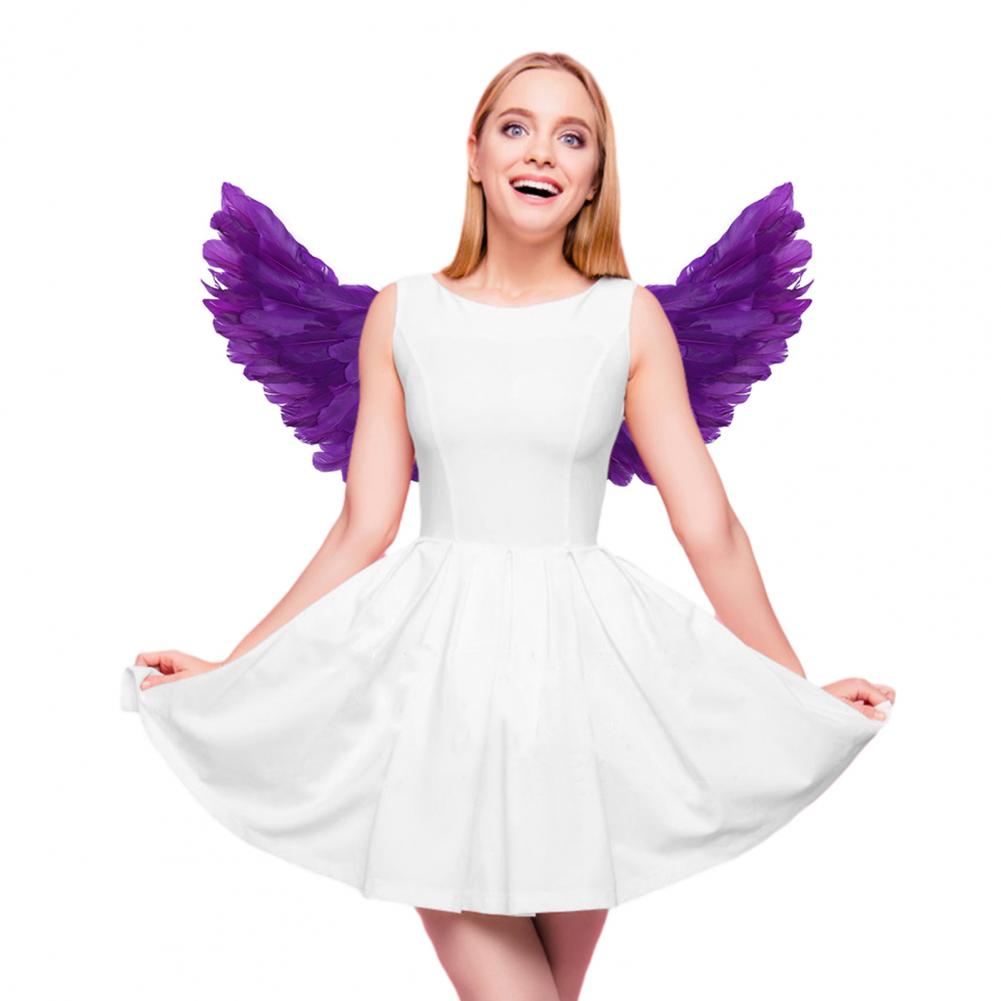 Angel Feather Wings with Elastic Straps Lightweight Costume Cosplay Wings Photography Props Holloween Party DIY Decorations