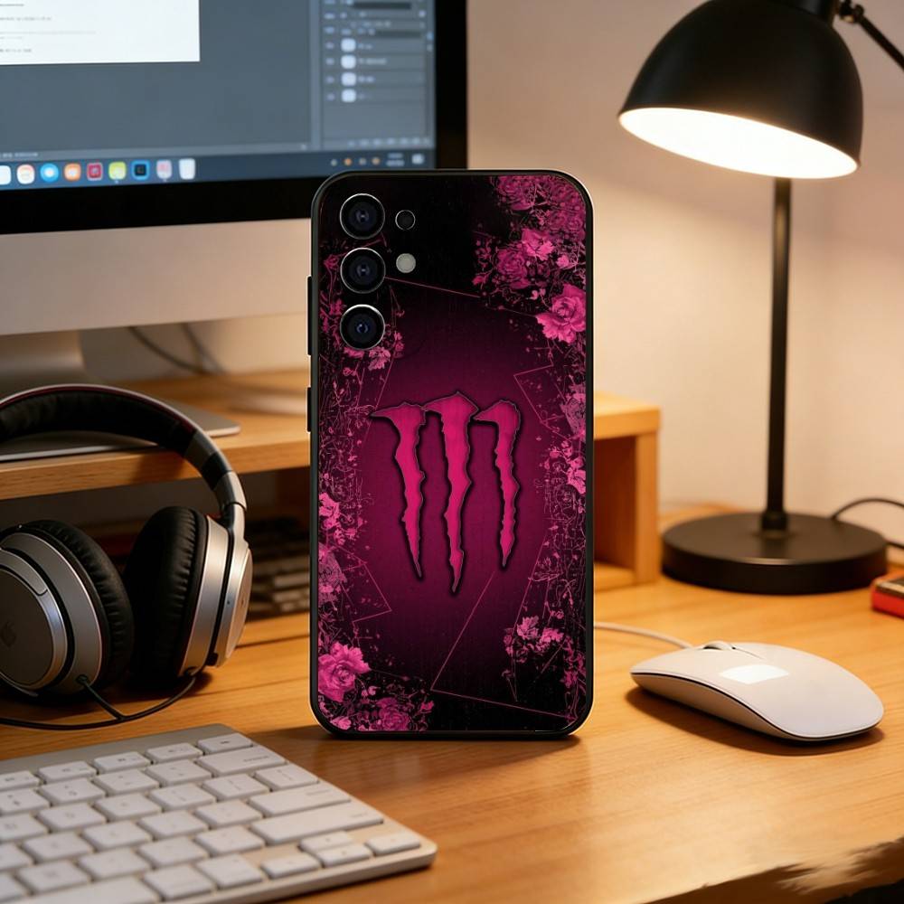 M-MonsterES Fashion Design Etui na Telefon Czarny Silikon Miękki Dla Samsung S25,S24,S21,S22,S23,S30,Ultra,S20,Plus,Fe,Lite