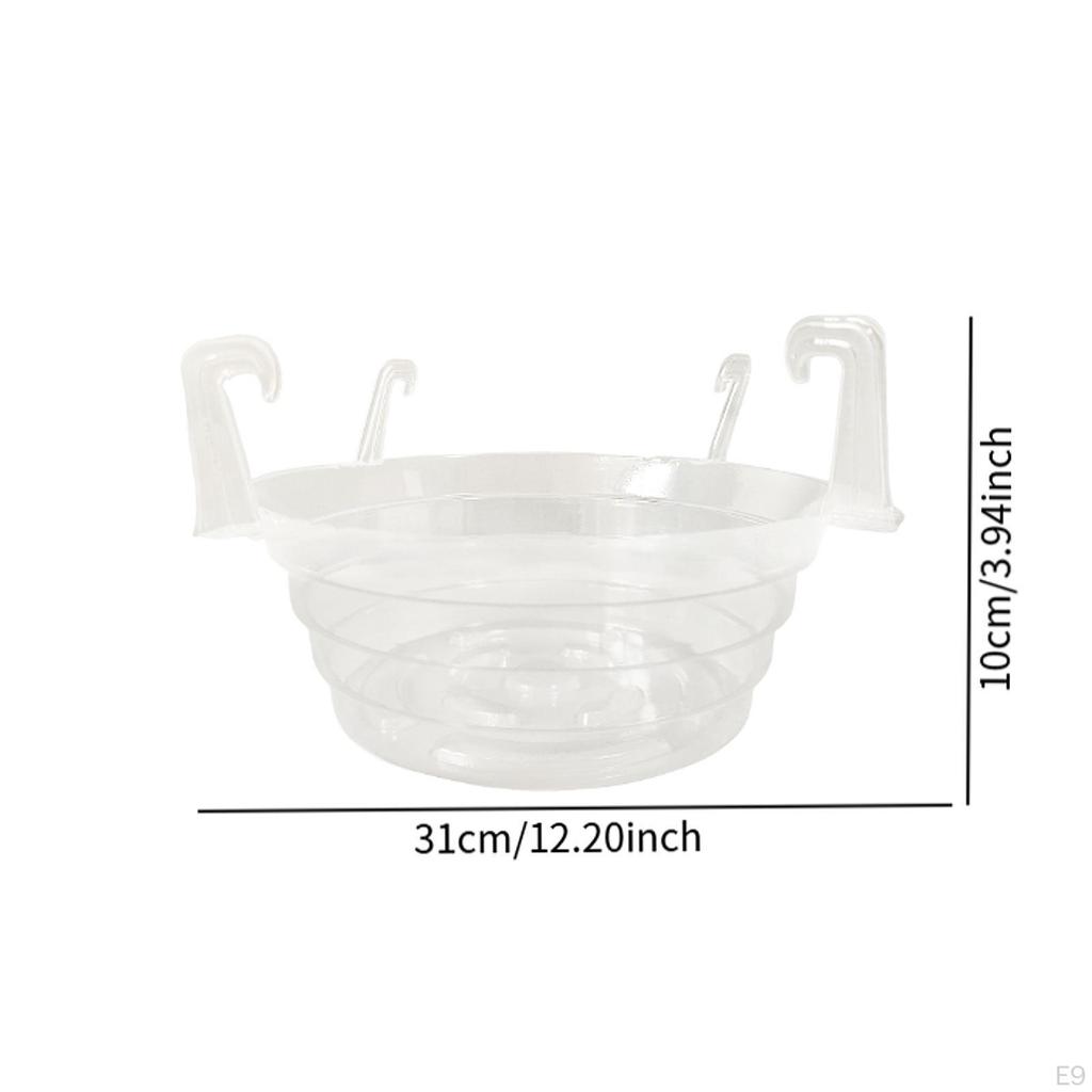 15 Count Flower Pot Tray with Hook for Draining Water in Gardens