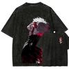 Tokyo Ghoul Maglietta Anime in Cotone Lavato Vintage, Maglietta Manga Mineral Wash, V