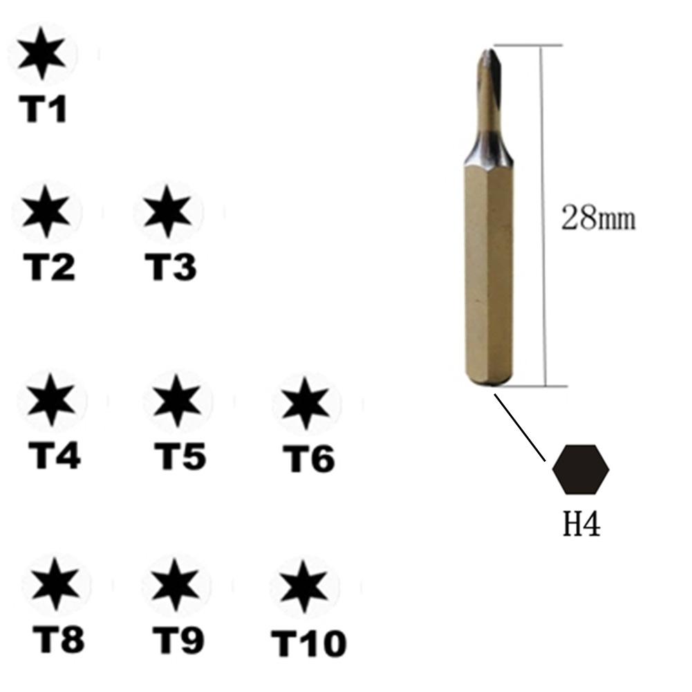 Kit di utensili manuali Torx H4×28mm di alta qualità
