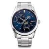 Pánske automatické hodinky Orient SUN & MOON, súčasný štýl, námornícka modrá, RN-AK0303L, s japonskou zárukou výrobcu