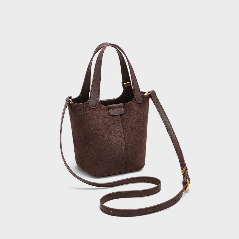 Beuteltasche Damen Tasche Herbst und Winter Schulterhandtasche Modisch Retro Maillard Matt Umhängetasche