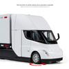 1:32 Lega Semi Elettrico Semi Rimorchio Camion Testa Auto Modello Diecast Container Trasporto Camion Veicoli Auto Modello Suono Luci Giocattoli