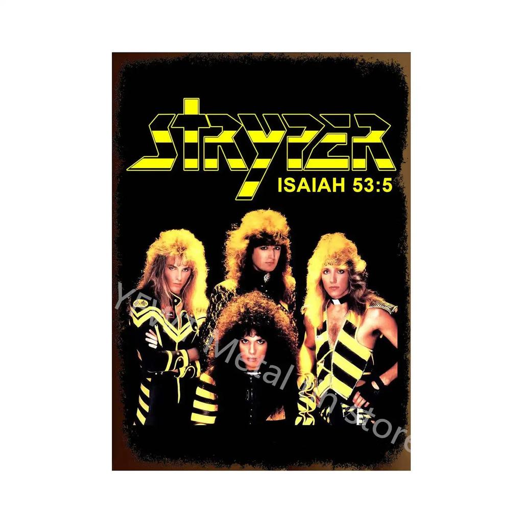 Retro Rock Band Singer Play Music Bar Restaurant Pub Plaque Vintage Tin Sign Retro Metal Sign Decorative Plaque Wall Decor