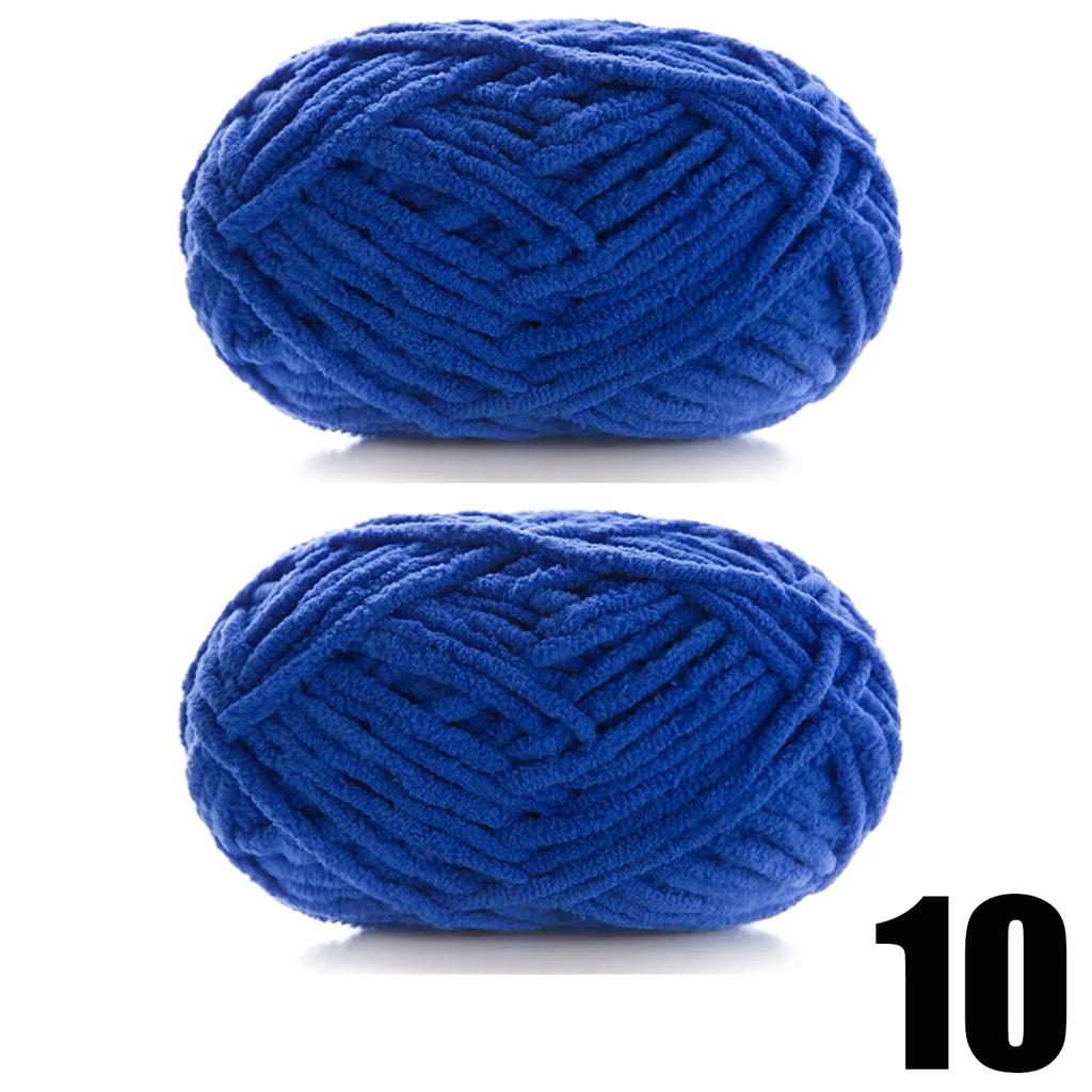 2pcsX50g Thick Velvet Yarn Handmade DIY Knitting Yarn Wool Line Scarf Hat Soft Chenille Yarn Knit Wol
