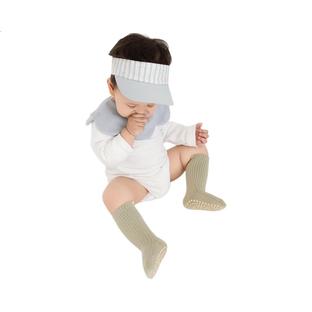 Growth Baby Floor Socks Spring Autumn Pure Cotton A-Class Infant Indoor Non-Slip Cooling Anti-Bacterial Mid-Calf Seamless Toddler Socks