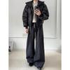 Mens Striped Wide Leg Trousers Loose Straight Fit Casual Pants Fashion