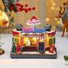 Christmas Decor Kitchen Hamburger Music Box With Light And Feature Rotation