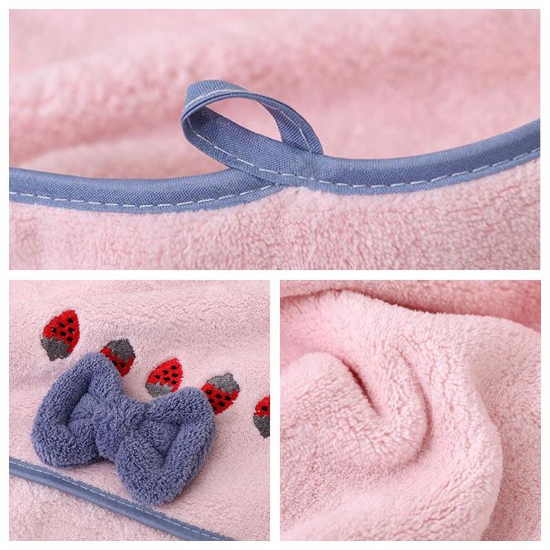 2Pcs Coral Velvet Towel Thickens Absorbs Water Soft Cute Home Bathroom Supplies Children Adult Supplies