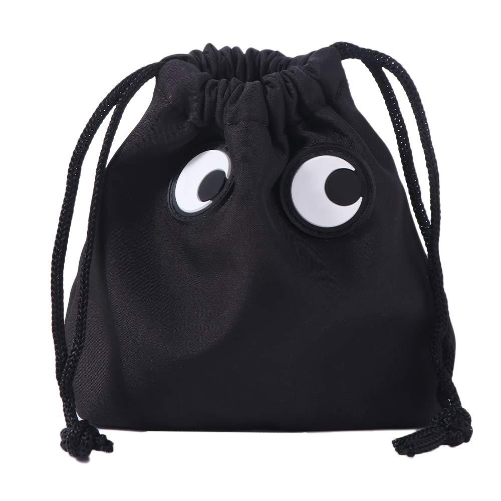 2PCS Durable Cartoon Drawstring Makeup Bag Nylon Portable Travel Makeup Bags Lightweight Mini Handbag Women