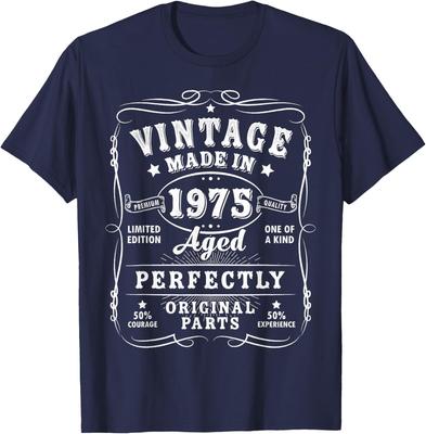 Vintage 50 Geburtstag Dekorationen Männer 50 Jahre 1975 50. Geburtstag T-Shirt