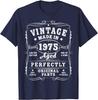 Vintage 50 Birthday Decorations Men 50 Year 1975 50th Birthday TShirt