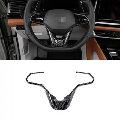 For Volkswagen ID.4 2021 2022 Carbon Fiber Car Steering Wheel Decor Cover Trim