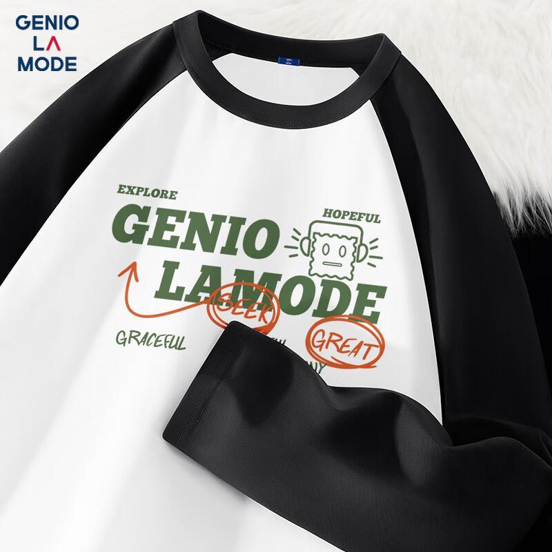 Мужская хлопковая футболка с длинным рукавом и принтом GENIOLAMODE, плотная XL