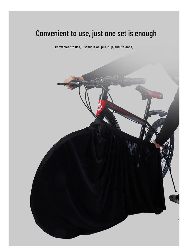 Universal Black Dustproof Bicycle Cover - Mountain & Road Bike Protection