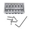 Adjustable 6 String Guitar Bridge with Wrench & Screws Metal Fixed Top Load Guitar Tailpiece Guitar Fixed Bridge