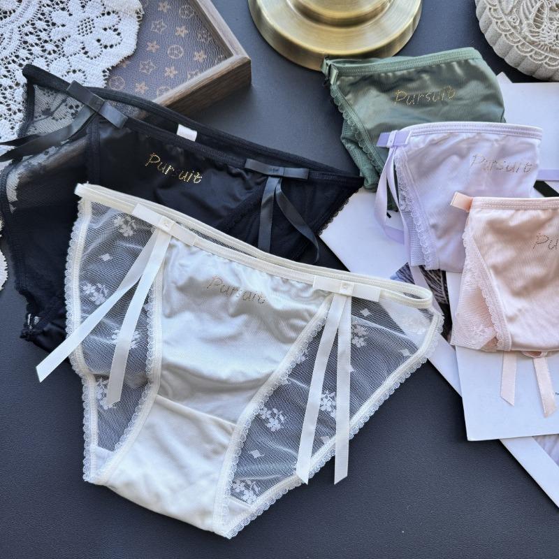 Ladies Spring Summer Cute Sexy Ice Silk Gauze Low Waist Panties