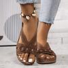 Women's Flowers Decor Slide Sandals, Casual Open Toe Arch Support Shoes, Comfortable Summer Outside Slides
