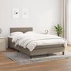 Maison Exclusive - Bed Slat Base with Taupe Mattress 120x200 Cm Fabric
