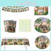 Jungle Animal Zoo Party Decorations For Boys Safari Themed Tableware And Props For Birthday Celebrations