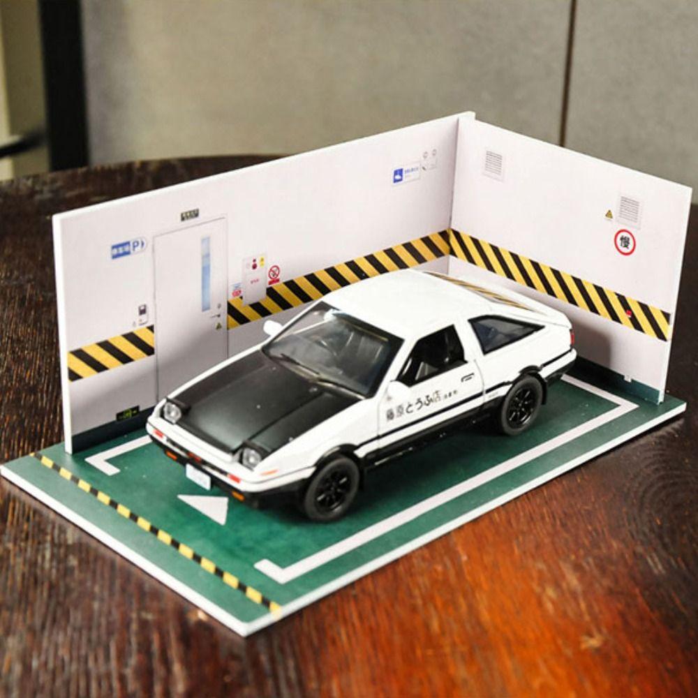 PVC Material 1/32 Car Garage Parking Space Garage DIY Scene Parking Lot Model  Kids Present