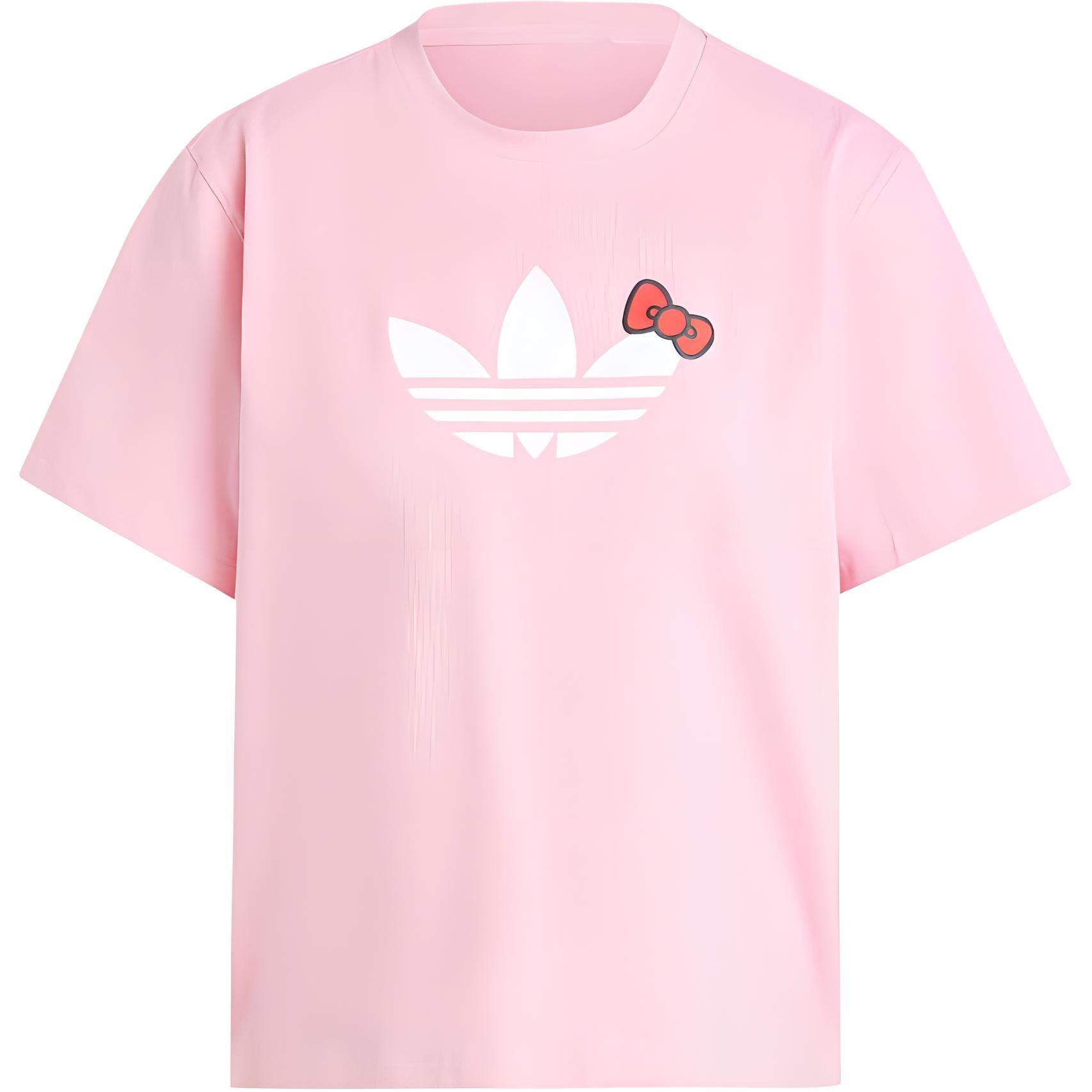 (WMNS) adidas x Hello Kitty Trefoil T-Shirt Asia Sizing Pink Women s IX7882 L