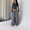 Damen Frühlings High Waist Koreanischer Stil Kordelzug Weite Hosen