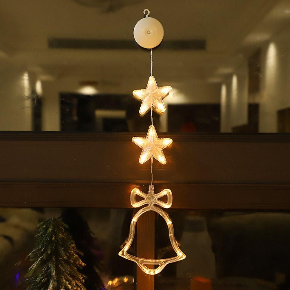 Snow Stars Christmas Tree Pendants House Decorative Suction Cup Lamp Led Christmas Decor  Home