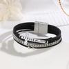 Bohemian Vinatge Cross Blessed Multi-layer Bracelet With Magnetic Clasp For Men and Women Friends Leather Bracelet Jewelry