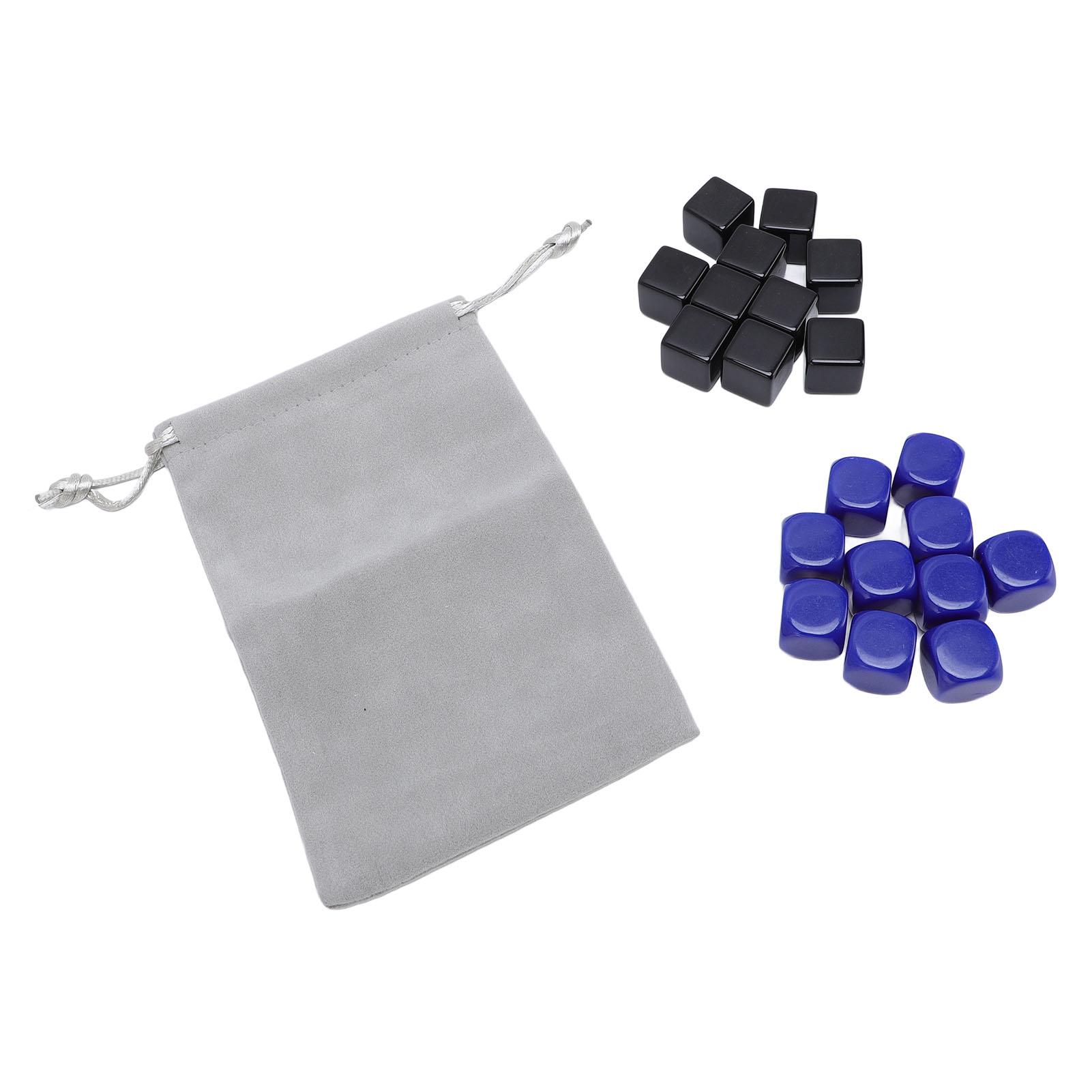 

Набор из 20 пустых игральных костей 16 мм, легкие пластиковые ударопрочные 6-сторонние пустые игральные кости для настольных игр