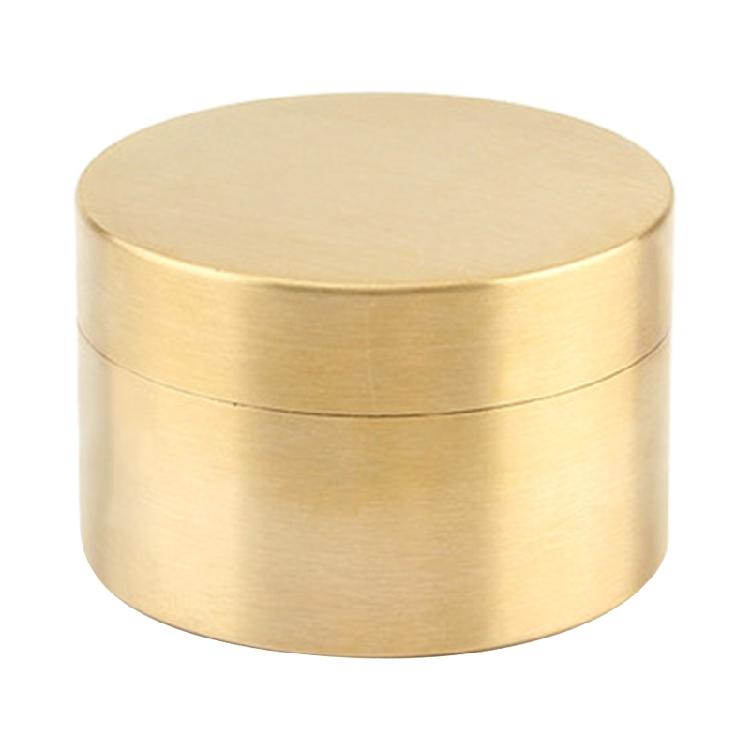 Brass Mini for Pill Container, Outdoor Waterproof Round Shape Box Sealed Contain