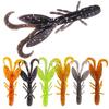 Crystal Silicone Soft Shrimp Lure, 5.5cm, 1.4g, 12pcs Fishing Bait Set