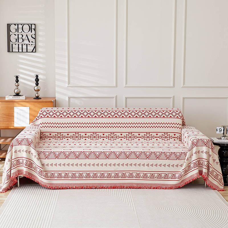 Regenbogen-Linien, Chenille-Sofabezug, Stoff, Sofadeckenbezug, vollständiger Bezug, universeller Couch-Handtuchbezug, staubdicht, Sofakissenbezug