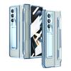 Slim Protective Case Galaxy Z Fold5 Fold4 Fold3 With Built-in Stand PC Hard Shell Electroplated Lens Cover